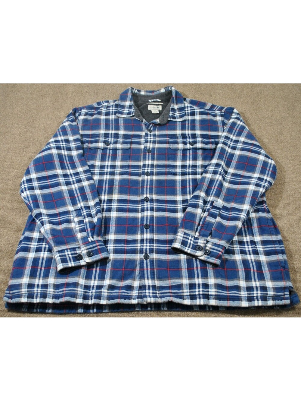 L.L. Bean Outdoors Traditional Regular Fleece Flannel Button Shirt Size 2X-Large